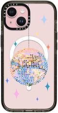 CASETiFY Impact iPhone 15 Case - Clear Black Disco - Durable