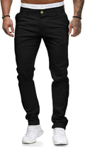Mens Chinos Slim Fit Stretch Flat-Front Skinny Dress (Style KGZ5)