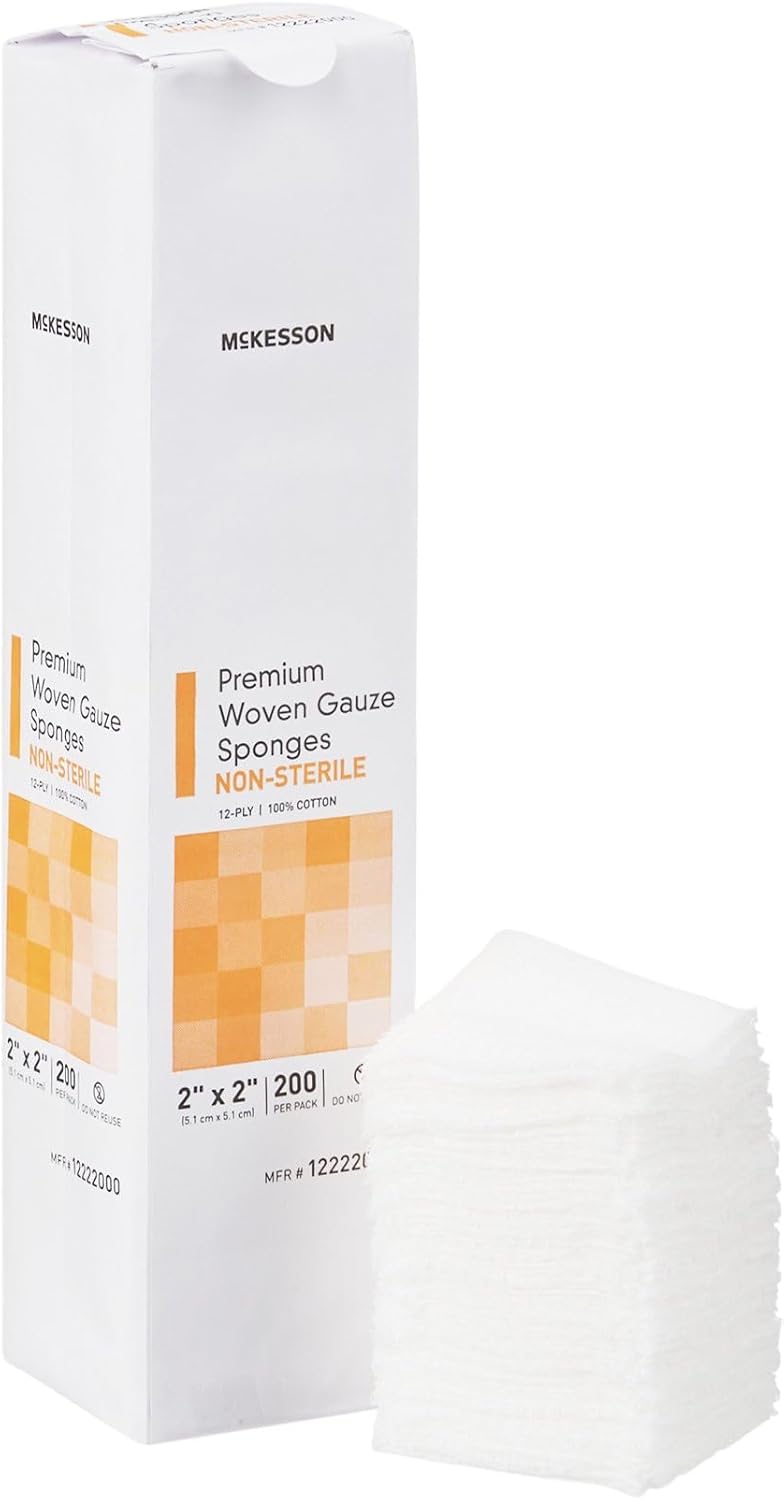 McKesson Premium Woven Gauze Sponges for Wound Care Needs
