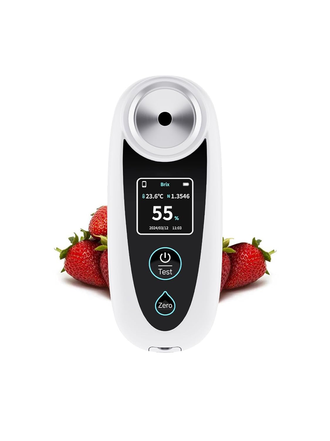 Brix Refractometer with ATC for Accurate Sugar Testing