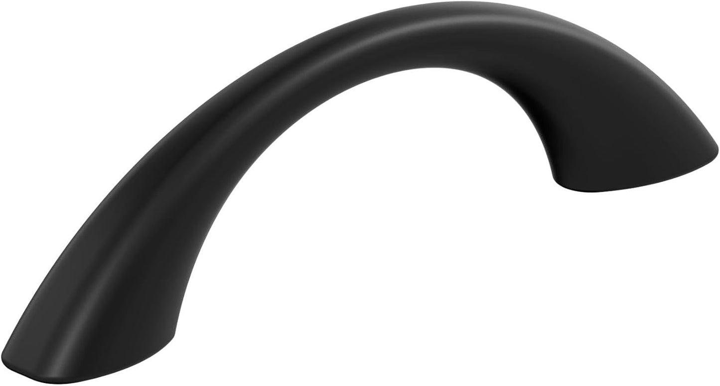 Amerock Vaile 3 inch Matte Black Cabinet Pulls - 10 Pack