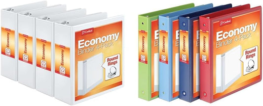 Cardinal Economy 3 Ring Binders Bundle for School and Office