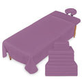 Massage Table Sheets Set 4-Pack - Soft, Washable Lavender