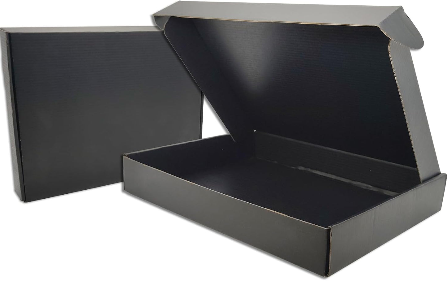 Black Shipping Boxes for Small Business - Pack of 25 Durable Mailers