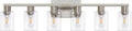 6-Light Bathroom Vanity Light Brushed Nickel - Bright Modern Wall