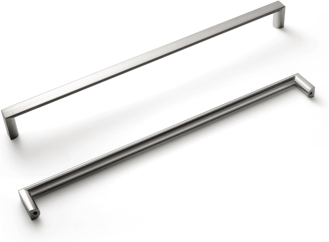 Satin Nickel Cabinet Pulls - Modern 12.6 Inch Handles Set