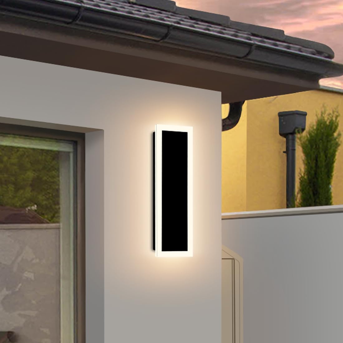 18inch Modern Outdoor Wall Light Fixture with Dimmable Options