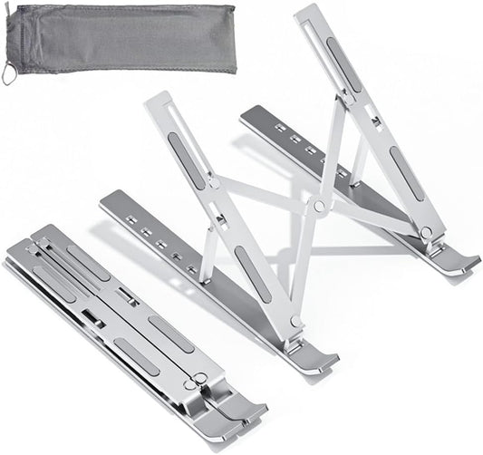 Qziano: Portable Ergo Laptop Stand - 7 Level Adjustable