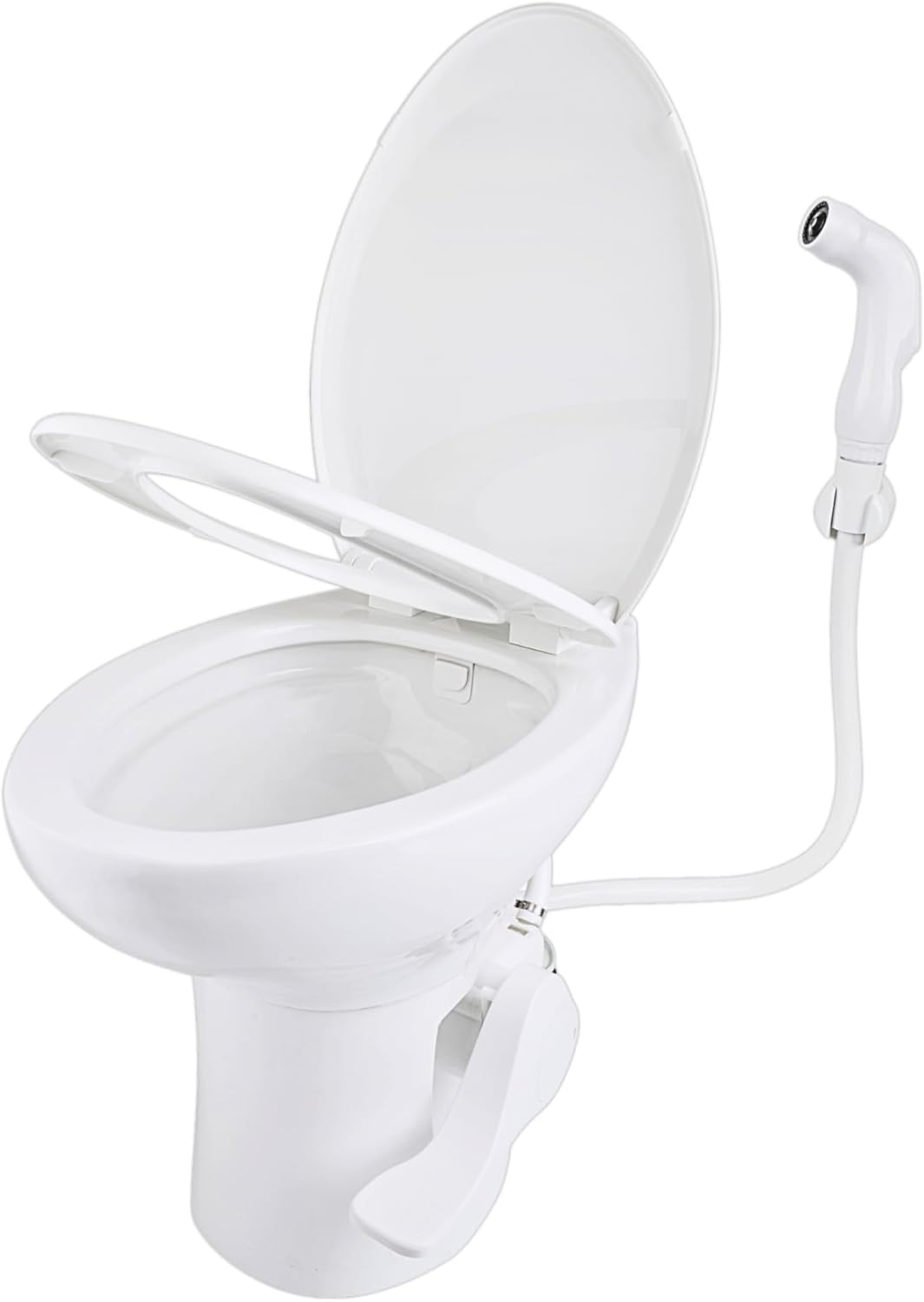 SEAFLO Ceramic RV Toilet with Sprayer Attachment for Comfort
