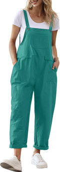 Women Long Casual Loose Bib Pants Overalls Baggy Rompers (Style NR81)