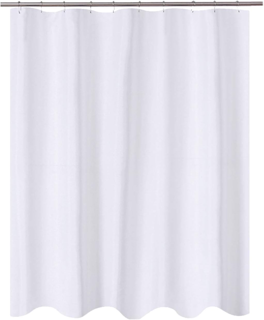Travel-Ready Fabric Shower Curtain: 60x64 White RV Essential