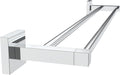 Double Towel Bar 24 in Wall Mounted Towel Rack - Modern Square Base