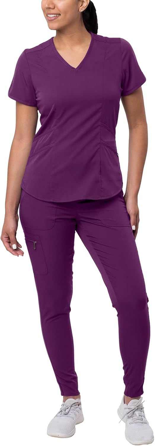 Adar Pro Modern Athletic Scrub Set for Women - Stylish Comfort