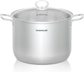 Stainless Steel Stock Pot 12.6 Quart - Heavy-Duty Induction Pot