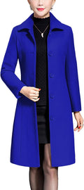 Wool Trench Coat Winter Long Thick Overcoat - Slim Fit Warm Layer