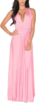 Women Multi Way Bandage Wrap Maxi Dress - Convertible Styles