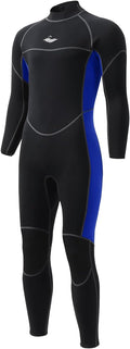 3mm Shorty Full Wetsuit for Men - Neoprene Dive Skin Back Zip