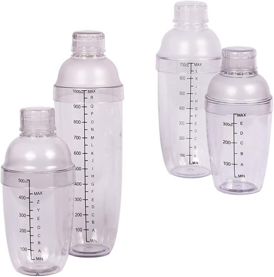 Mikinona 4pc Plastic Cocktail Shaker Set - Perfect Mix Every Time!