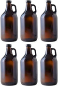 FastRack 1/2 Gallon Amber Growlers Case of 6 - Durable Homebrew