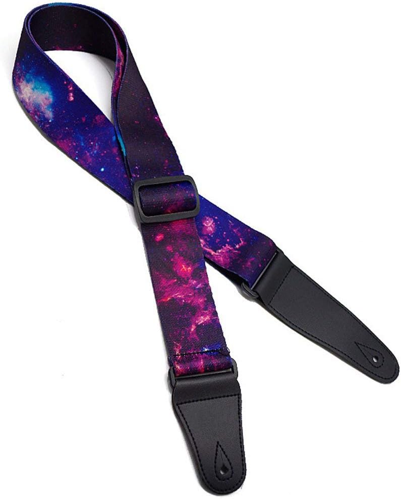 Purple Cloud Starry Guitar Strap - Comfy & Stylish!