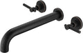 Two Handle Wall Mount Tub Faucet Oil Rubbed Bronze - Durable Solid