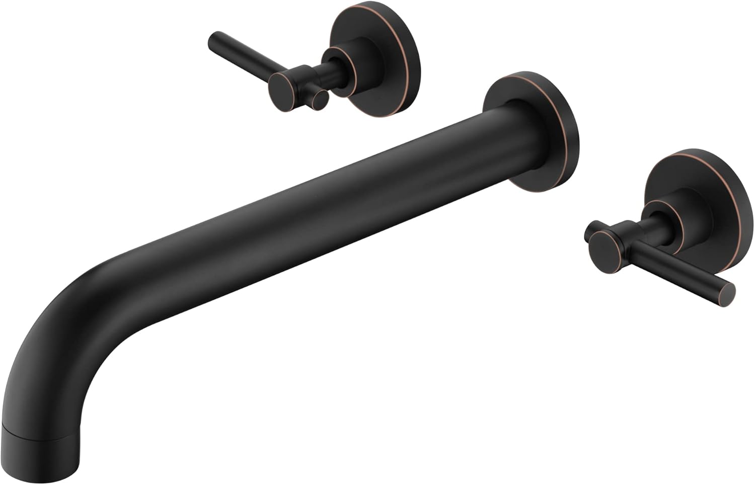 SUMERAIN Two Handle Wall Mount Tub Faucet Set in Oil Rubbed Bronze