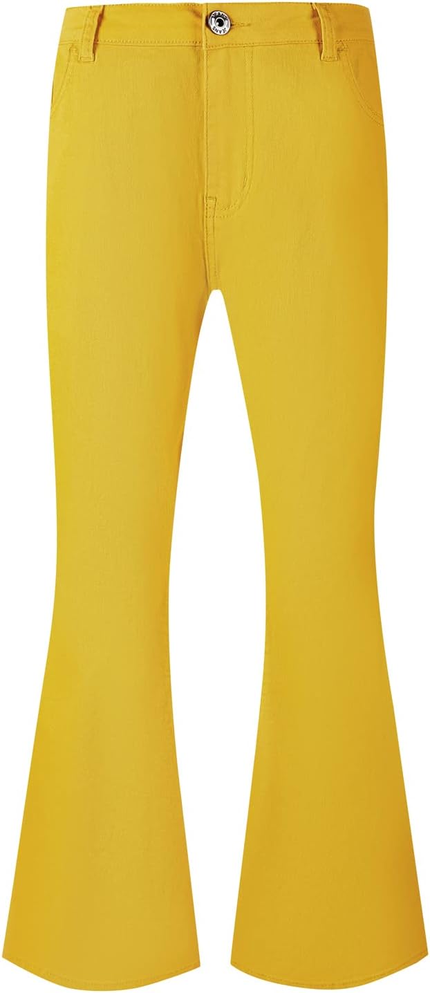 Wbestwind Men's Relaxed Stretch Vintage 60s 70s Bell Bottom Pants