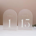 Frosted Arch Table Numbers 5x7 Pack 1-15 - Minimal Wedding Signs