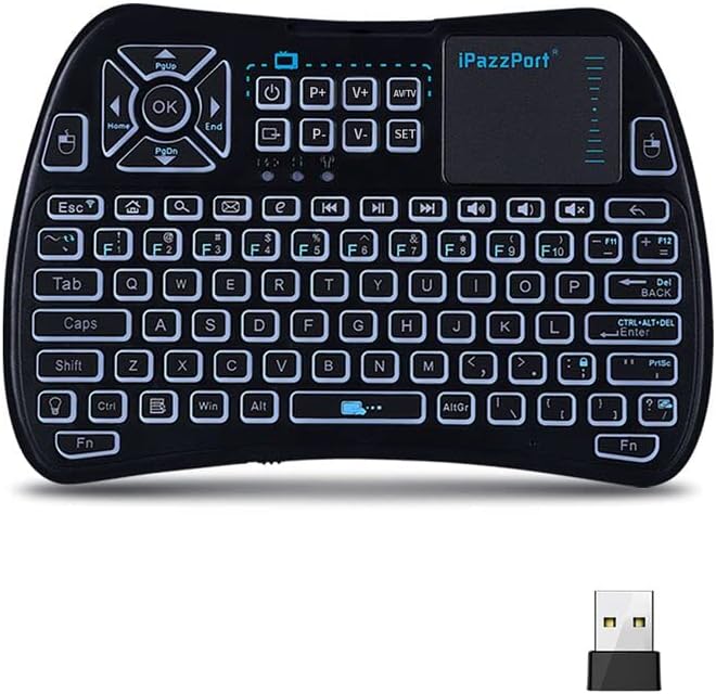 iPazzPort Backlit Mini Keyboard: Easy Remote Control