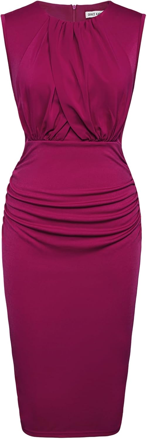 Stylish GRACE KARIN Women's Ruched Bodycon Dress for Any Occasion
