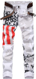 Baylvn Men's Casual Printed Slim Fit Jeans for Stylish Looks