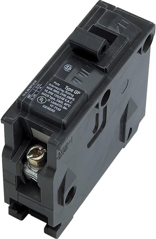 Siemens 40-Amp Double Pole and 15-Amp Single Pole Circuit Breakers