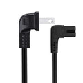 Power Cord for LG TV 2-Prong L-Shaped 10ft - Slim Wall-Mount Fit