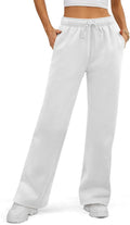 ATHMILE Womens Baggy Wide Leg Sweatpants - Fleece Lined Warmth