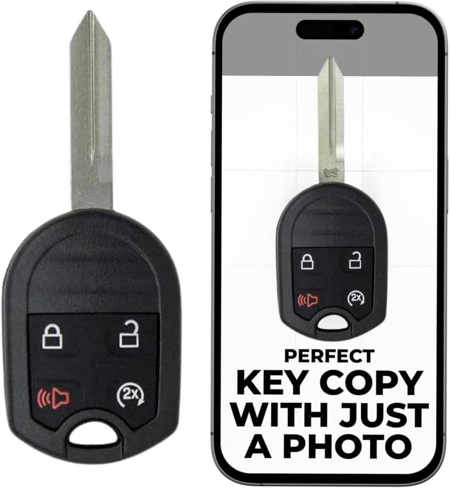 Cut Remote Key Fob Replacement for Ford Models 2005-2015