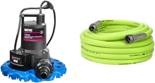 Wayne WAPC250 Pool Cover Pump with Flexzilla Garden Hose 50 ft