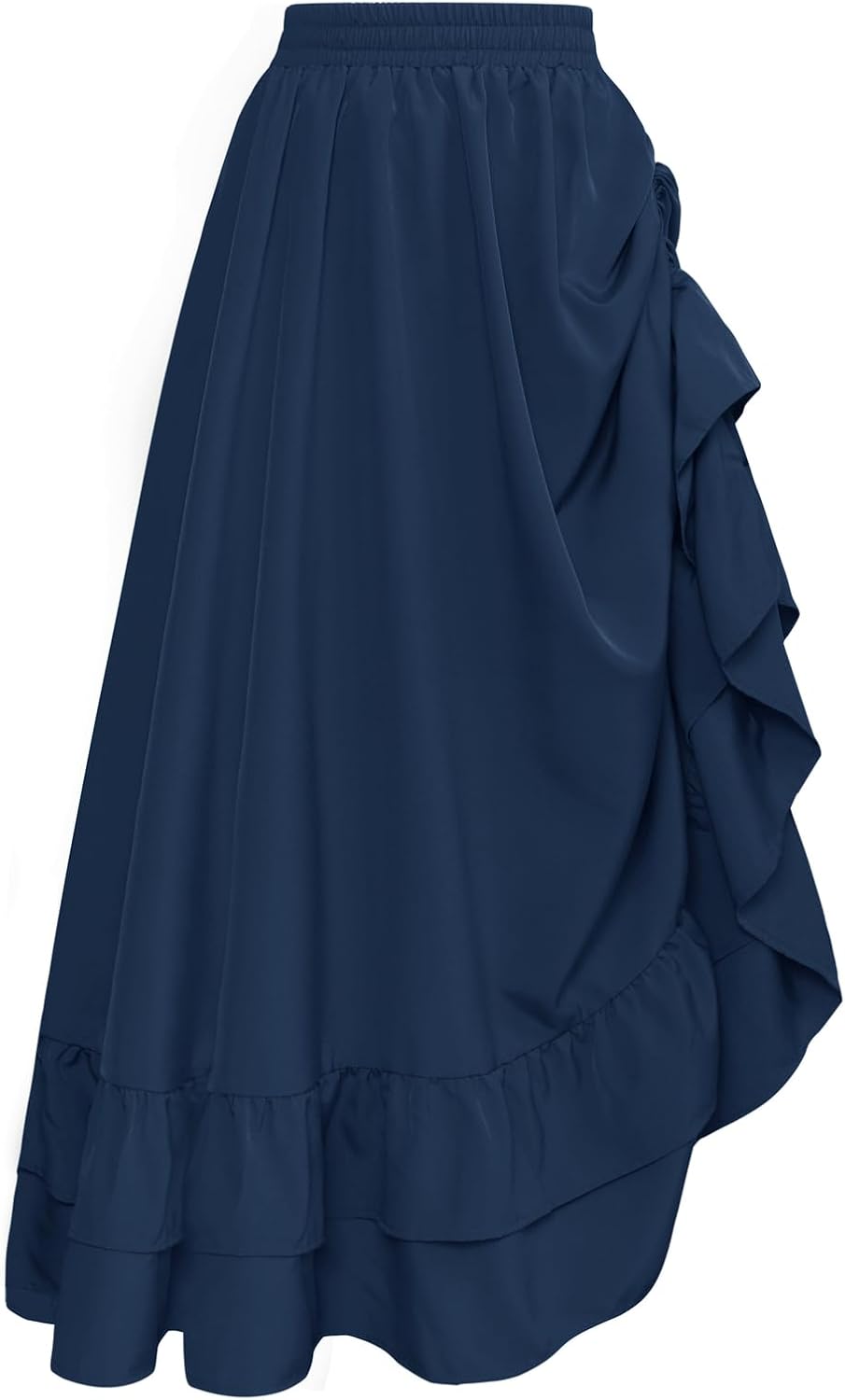 Renaissance Skirt for Women - Scarlet Darkness Ruffle Maxi Style