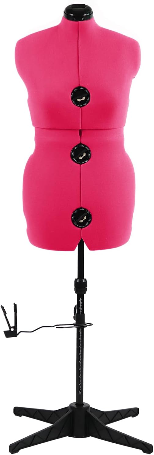 Adjustable Dress Forms for Sewing - Pink Female Mannequin 12-18
