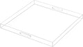 Oversize Extra Large King Size Bed Tray 24x24 in - Spill Proof Serving