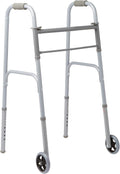 Lightweight Folding Walker with 5 Wheels - Stable Support for Seniors