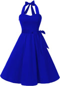 Topdress Women Vintage Polka Audrey Dress 1950s Halter - Flattering