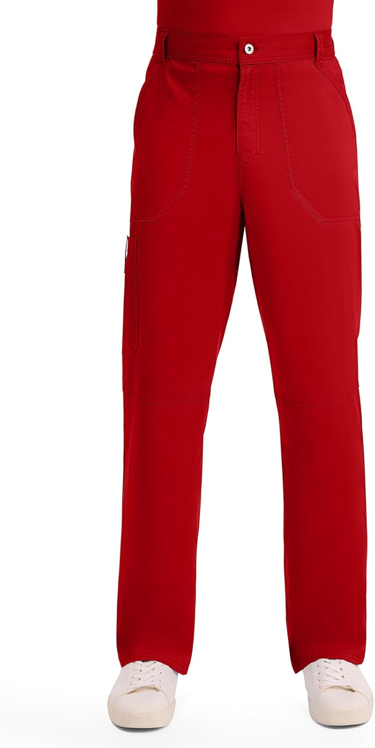 Cherokee Men's Cargo Scrub Pants with 7 Pockets for Comfort