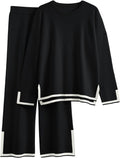 LILLUSORY Women Fall 2 Piece Lounge Set Outfits Sweatsuit - Cozy Knit