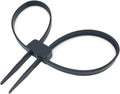 Heavy Duty Police Nylon Black Double Zip Ties Handcuffs - 10 Pack