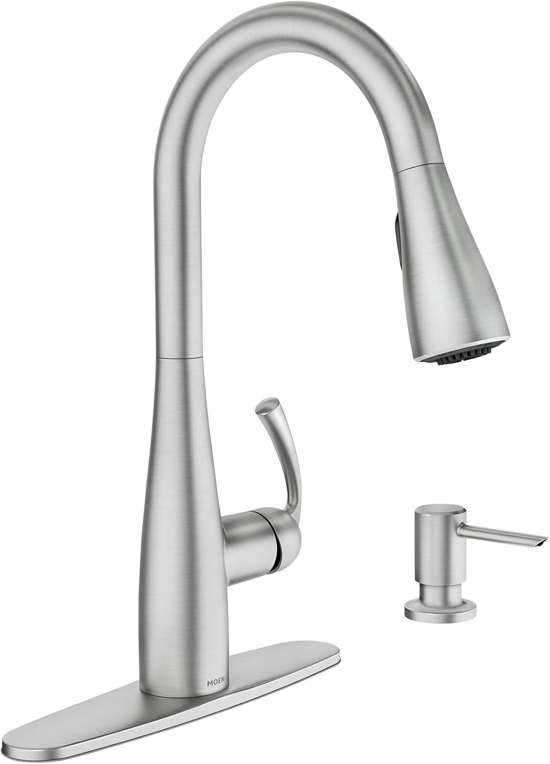 Moen Essie Pulldown Sprayer Kitchen Faucet Set with Soap Dispenser