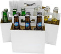 6pk Cardboard Carrier (White) - Durable 6-Pack Bottle Carrier