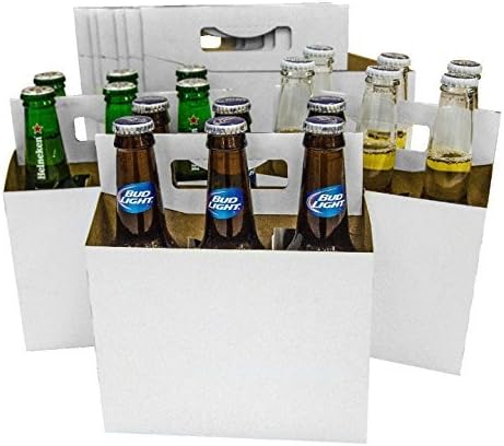 6pk Cardboard Carrier for 12oz Bottles - Durable & Sturdy Design