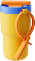 17 oz Orange Stainless Steel Insulated Bottle - Two Drinking Ways