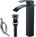 Vessel Sink Faucet with Modern Waterfall Design in Oil Rubbed Bronze