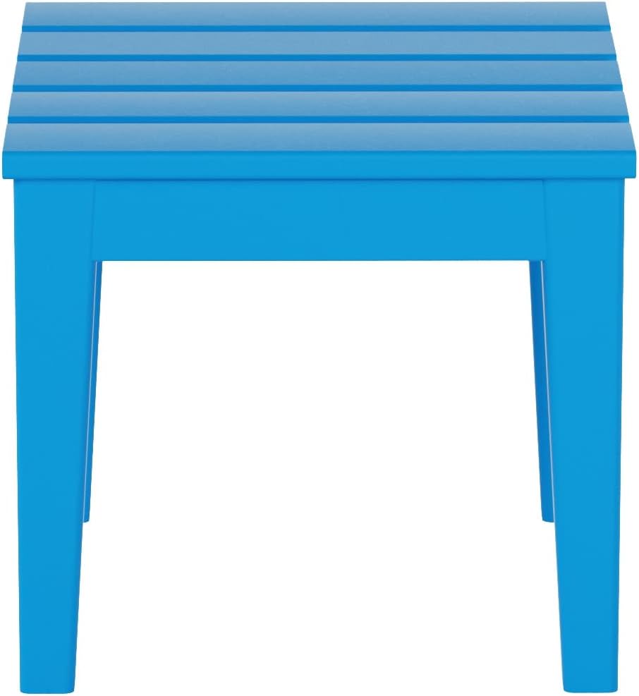 Ashore Outdoor Patio Modern Adirondack Side Table in Pacific Blue